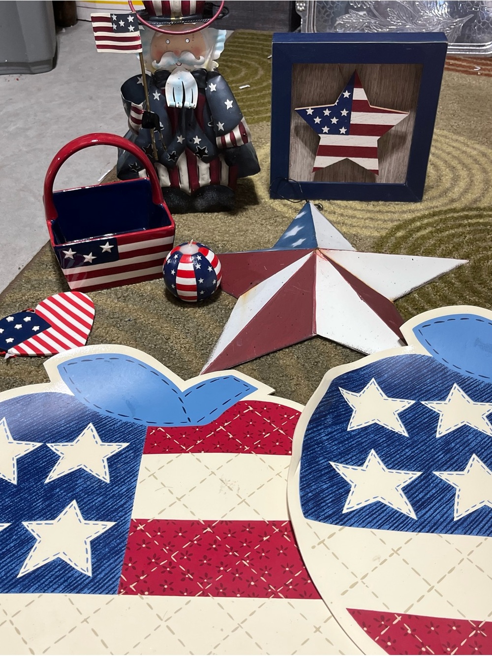 Patriotic Americana Decorative Set - Stars & Stripes Accents